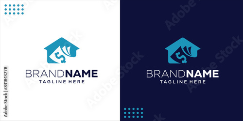 Creative House and Dollar Currency logo, Design Inspiration, Illustration, vector