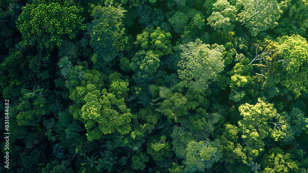 Naklejka premium Verdant Treetop Tapestry