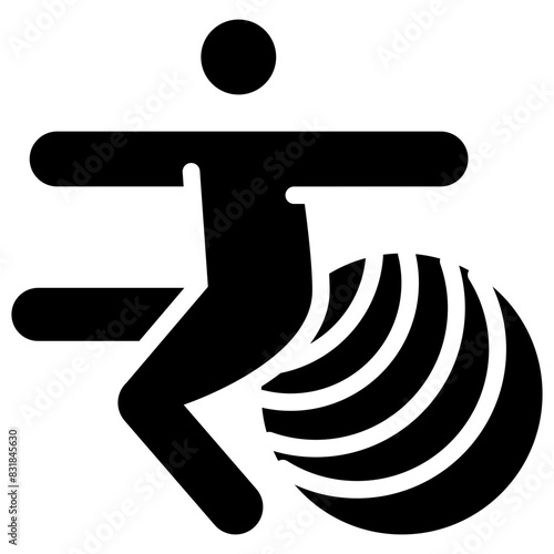 exercise ball solid icon