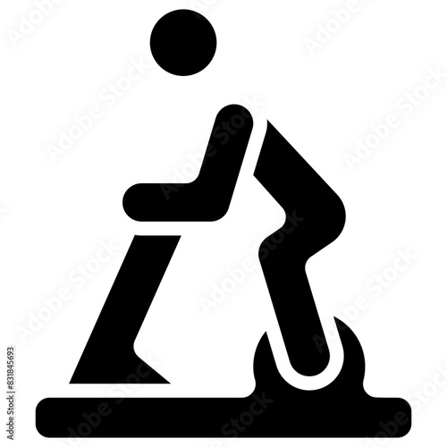 exercise bicycle solid icon