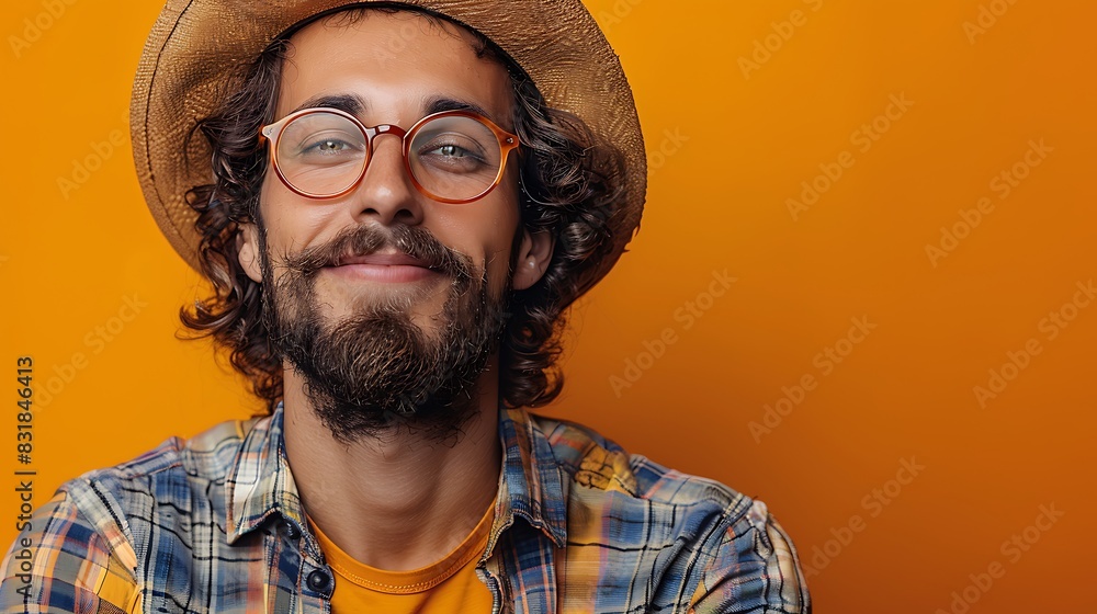custom made wallpaper toronto digitala joyful brother's day card on a bright orange background