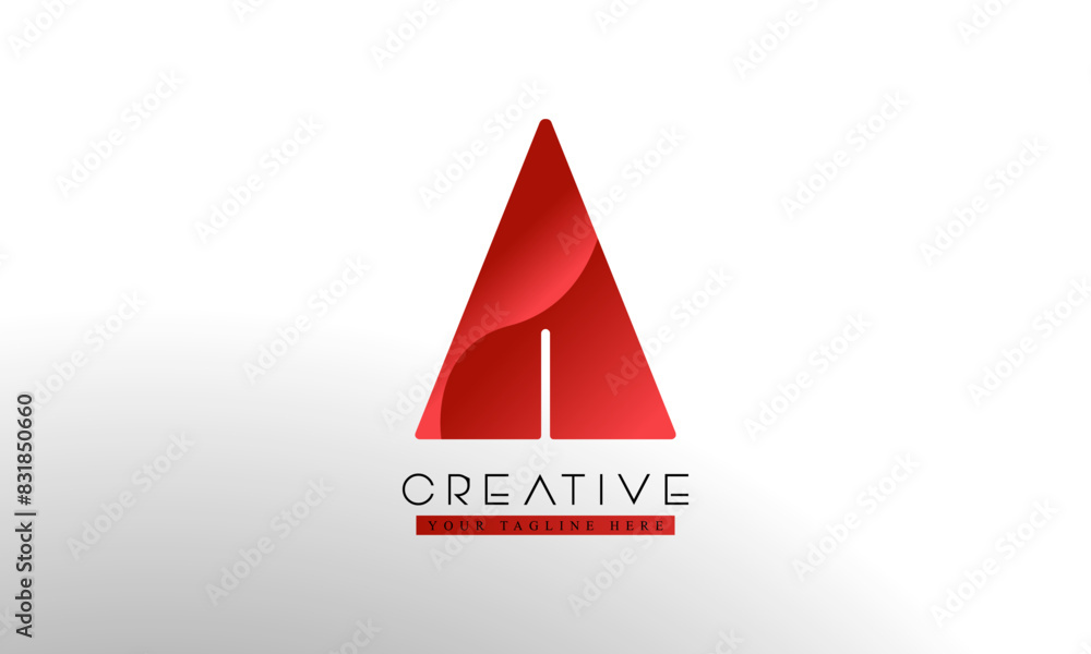 Letter A logo from abstract shapes. Colorful monogram sign logotype. Vector illustration. Letter A logo from abstract shapes. Colorful monogram sign logotype. Vector illustration.