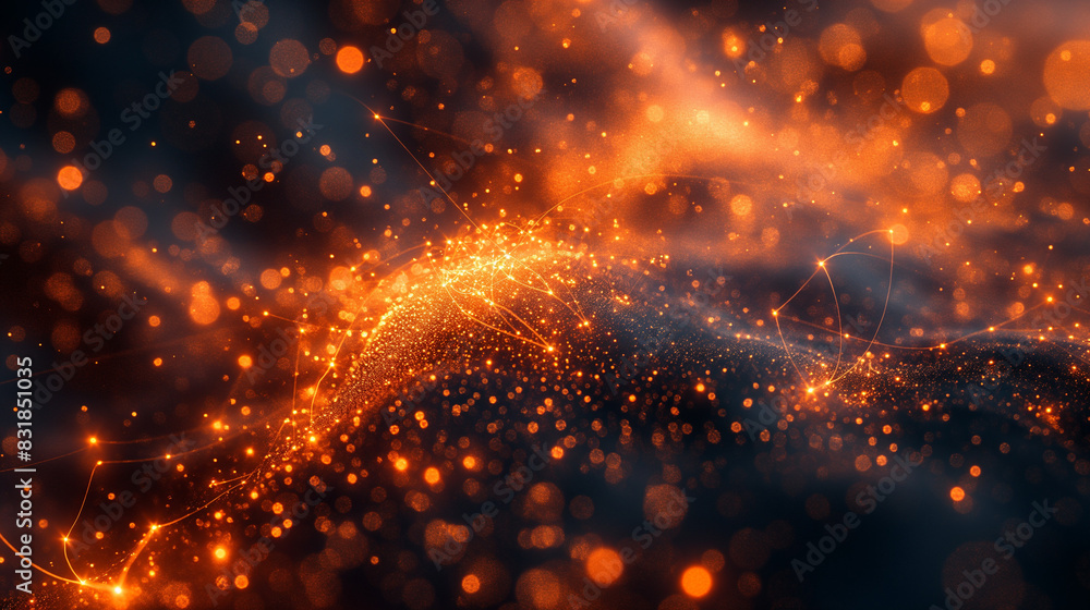 abstract analytics visualization , nodes in space. abstract analytics visualization , nodes in space.