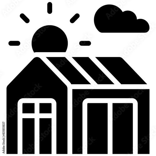 greenhouse solid icon