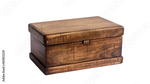 Wooden Keepsake Box On Transparent Background