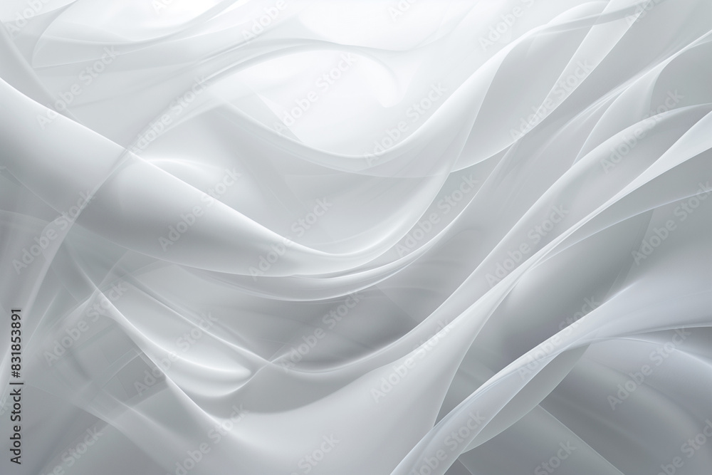 Fototapeta premium Modern abstract gray wallpaper on white background - High-quality illustration of abstract gray designs against a white backdrop.
