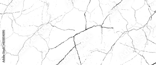 Vector black cracked texture black and white vintage of a cracked wall