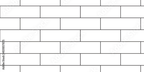 White brick wall background. Architecture construction stone block brick wallpaper. seamless building cement concrete wall grunge background.  