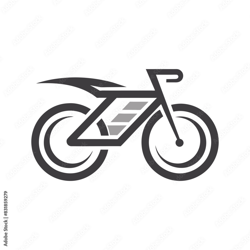 racing bike silhouette logo vector art illustration on white background racing bike silhouette logo vector art illustration on white background