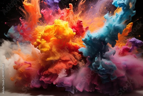 Another dynamic, colorful powder explosion,