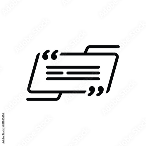 Black line icon for annotation 
