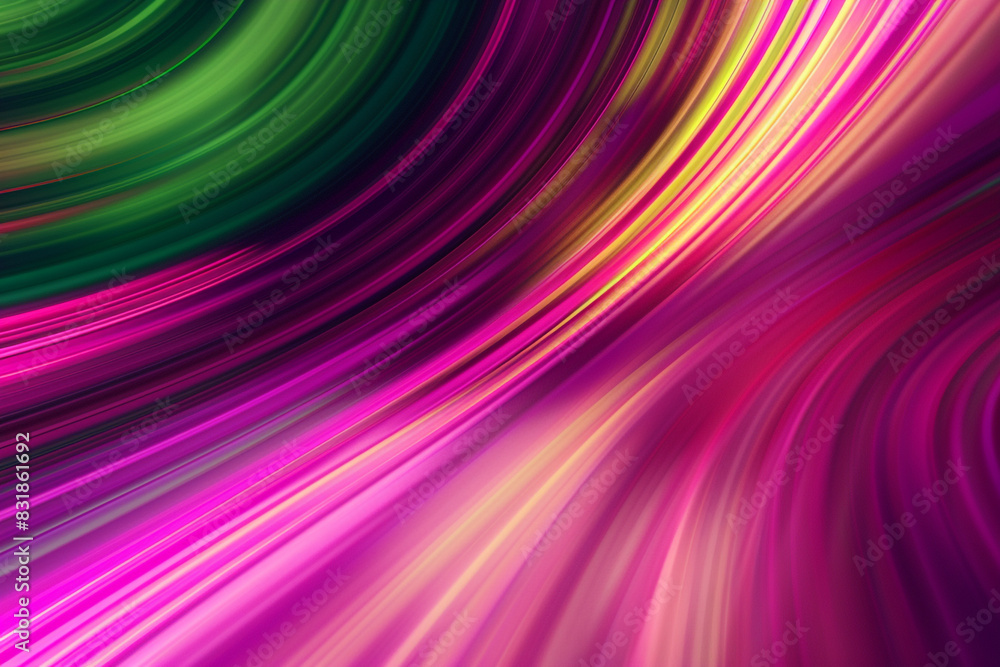 Fototapeta premium Bold and energetic magenta and chartreuse abstract blur for dynamic visuals.