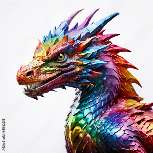 rainbow dragon a dragon with scales that shimmer with all the co photo