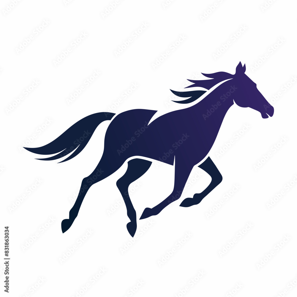 horse--silhouette--racing--white-background