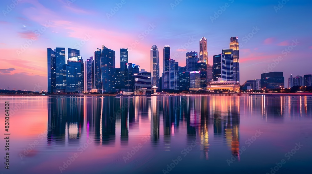 Fototapeta premium country skyline at night