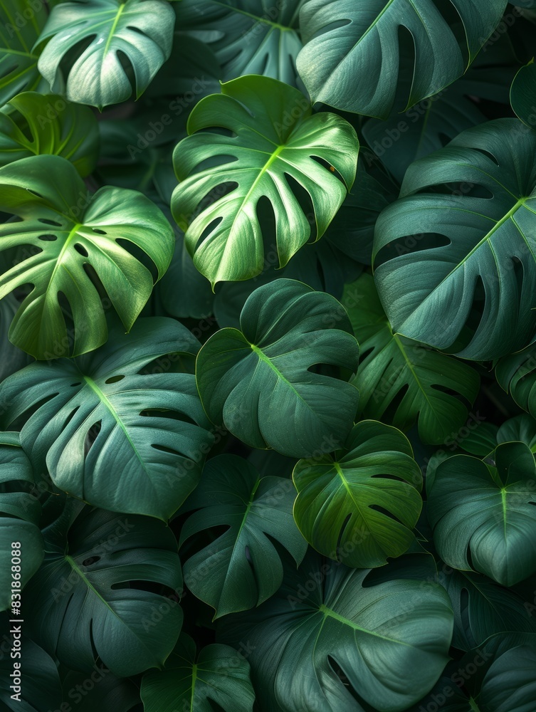 custom made wallpaper toronto digitalTropical jungle Monstera plant leaves. Jungle wall background. Green tropical palm leaves with monstera foliage forest
