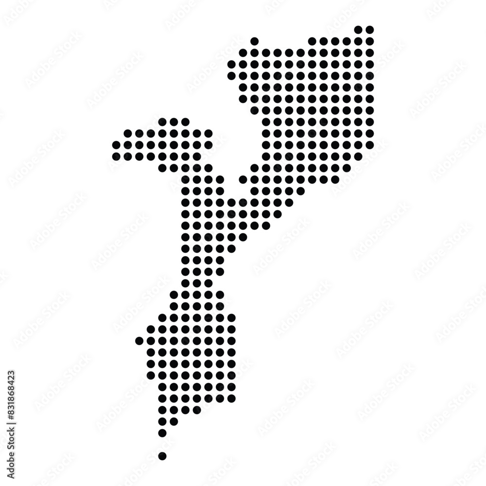 Obraz premium mozambique map icon