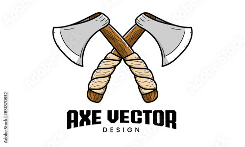 Cool axe vector design. Very suitable for designing clothes, stickers, weapons and other purposes.