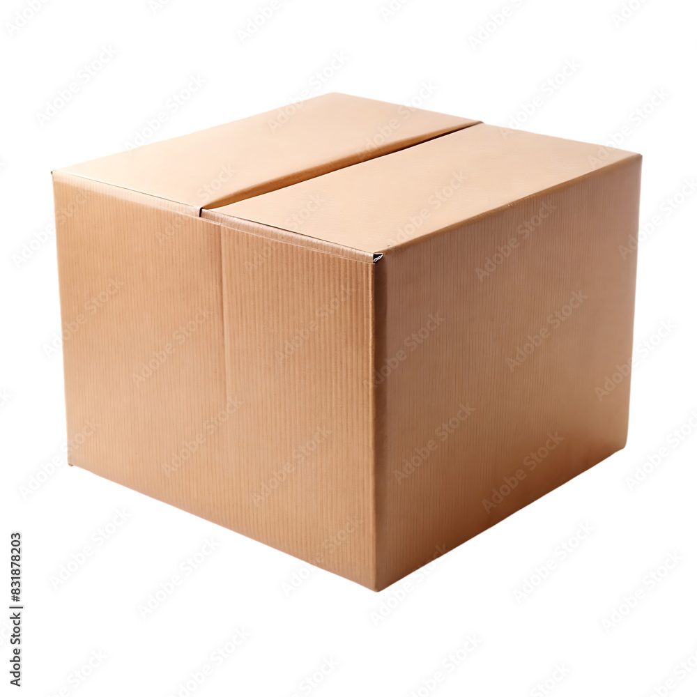 Cardboard box isolated on transparent background Cardboard box isolated on transparent background