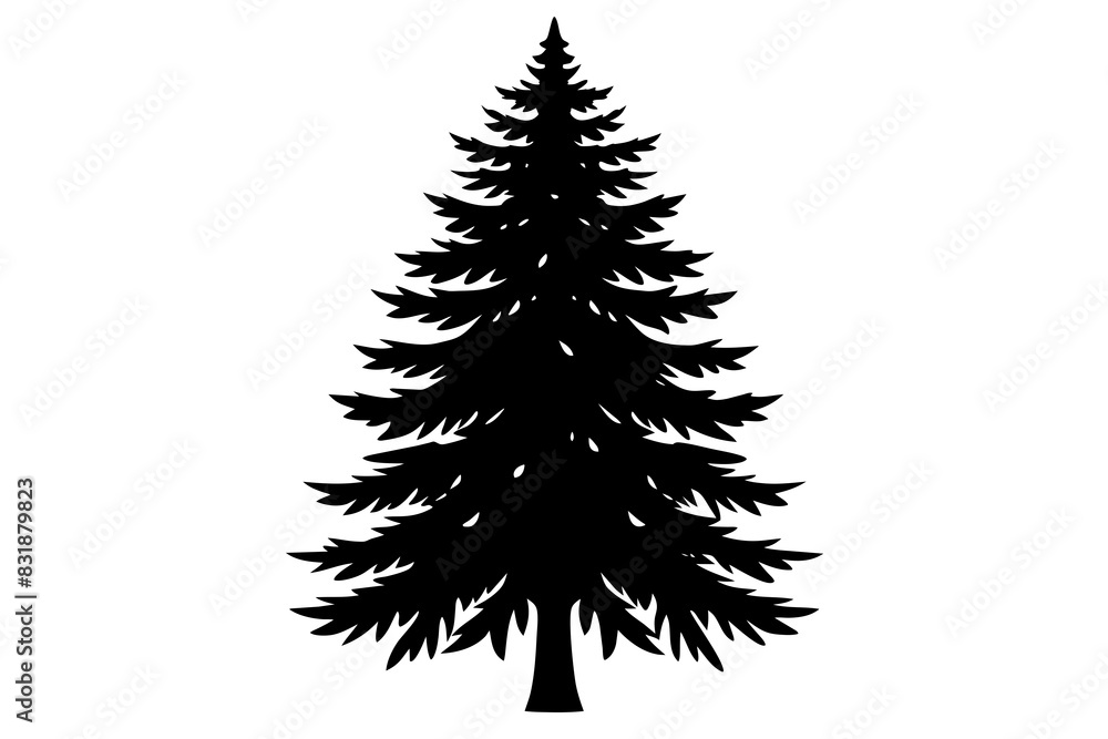 Spruce Tree silhouette vector illustration Spruce Tree silhouette vector illustration