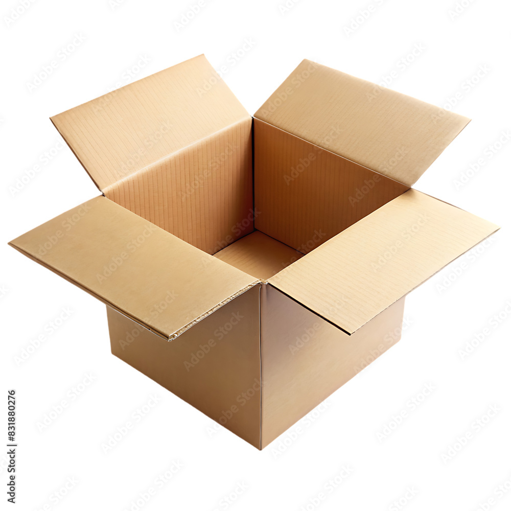 Cardboard box isolated on transparent background Cardboard box isolated on transparent background