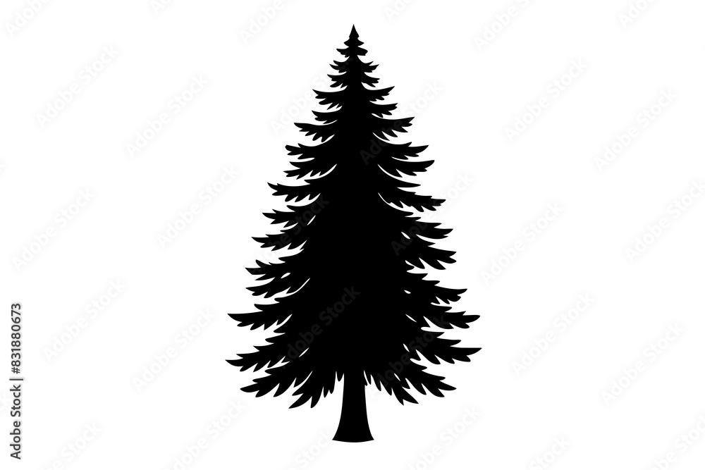 Spruce Tree silhouette vector illustration Spruce Tree silhouette vector illustration