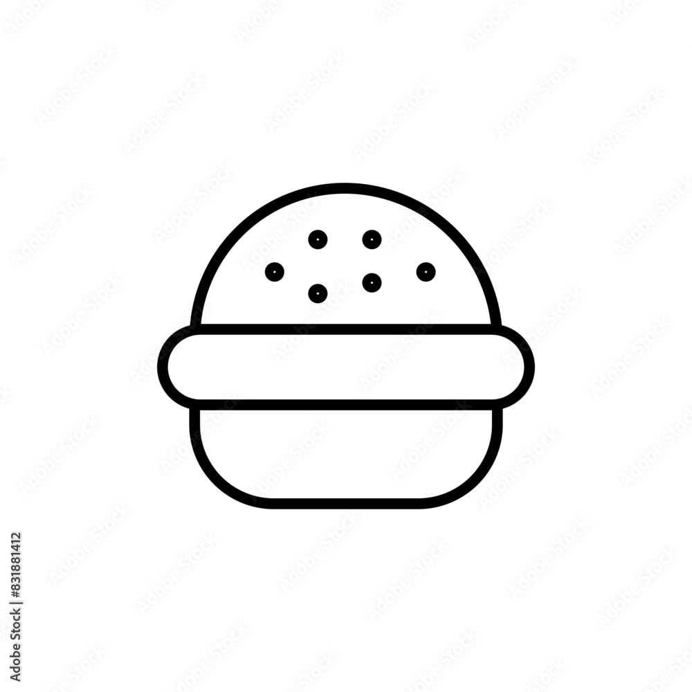 Fototapeta premium burger line icon