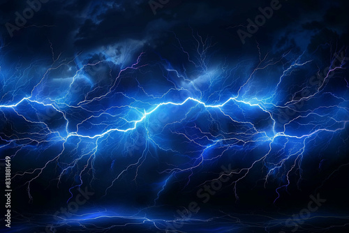 Movie poster backdrop featuring intense blue lightning on a dark base.