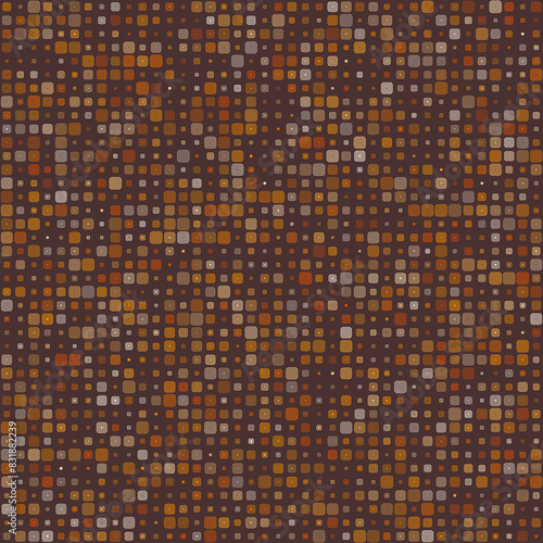 Abstract background. Stacked rounded square frames in multiple colors. Earthy tones with a touch of warmth. Splendid vector illustration.