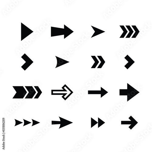 Free Download Arrows set. Arrow icon collection. Set different arrows. Arrow flat illustration style isolated on white background. Vector arrows.  - GFXLoad