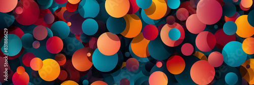 circle dot shape pattern background for web banner