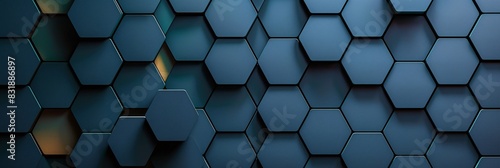 hexagon shape pattern background for web banner