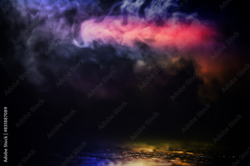 Obraz premium multicolor smoke on black background