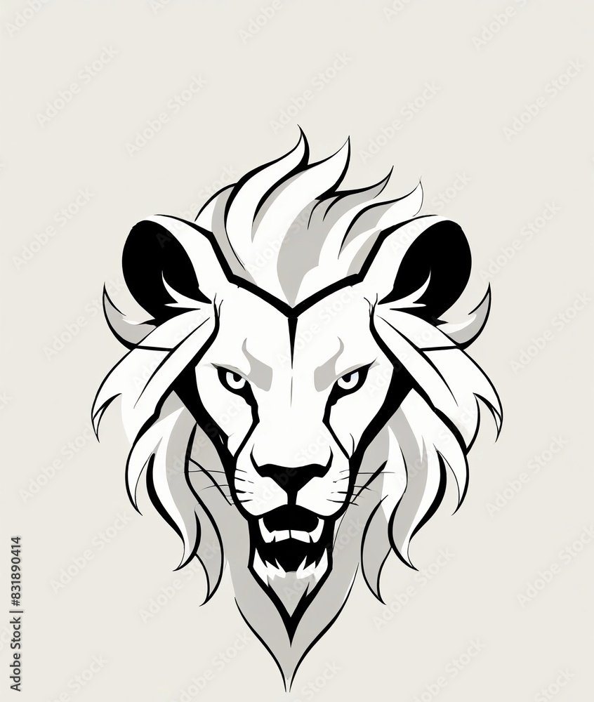Vector icon lion head illustration Vector icon lion head illustration