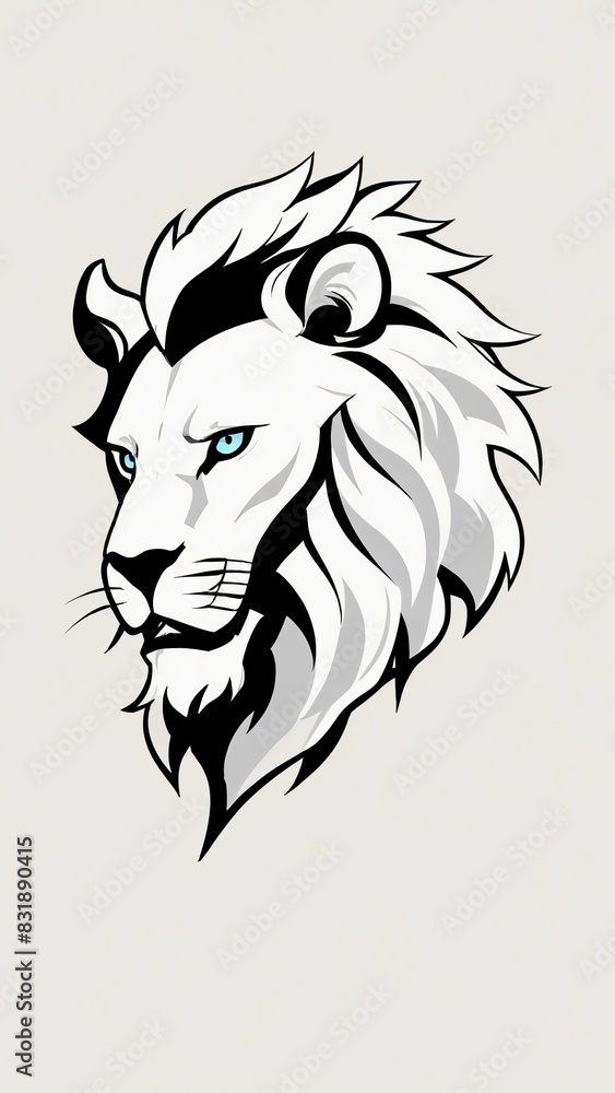 Vector icon lion head illustration Vector icon lion head illustration