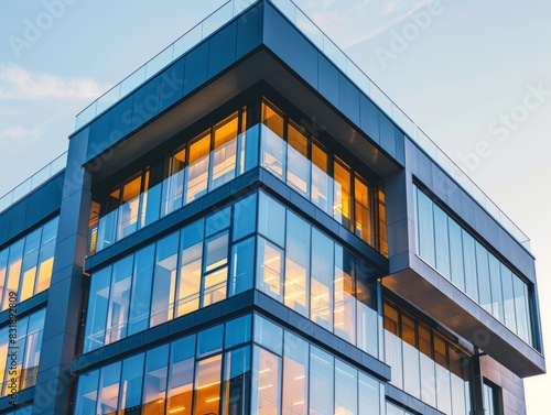 Modern office building with glass windows