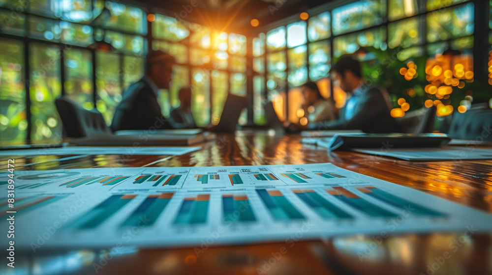 Financial development in business, showcasing increasing profit growth with upward trending graphs, currency symbols, and corporate imagery. Financial development in business, showcasing increasing profit growth with upward trending graphs, currency symbols, and corporate imagery.