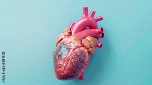 Heart failure or congestive heart failure is a cardiovascular disorder that occurs when your heart cannot pump enough blood to supply the body. 3D rendering photo