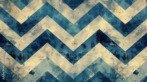 Blue Chevron Pattern