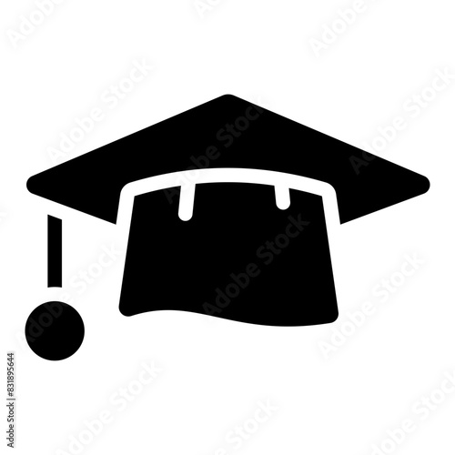 mortar board solid icon