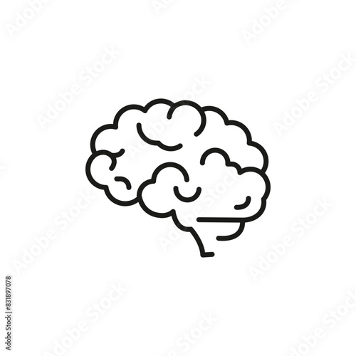 Brain icon. Simple brain icon for social media, app, and web design. Vector illustration.