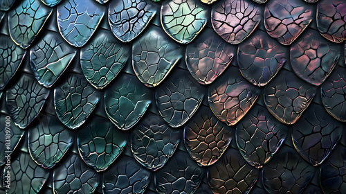 Dragon scales shiny skin texture photo