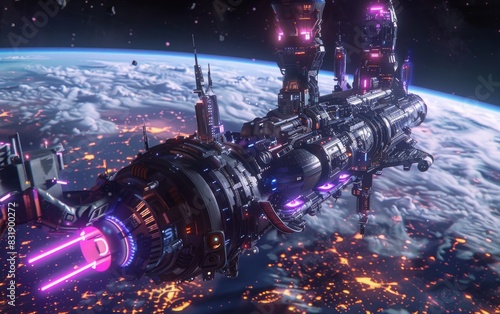 Futuristic capital space station