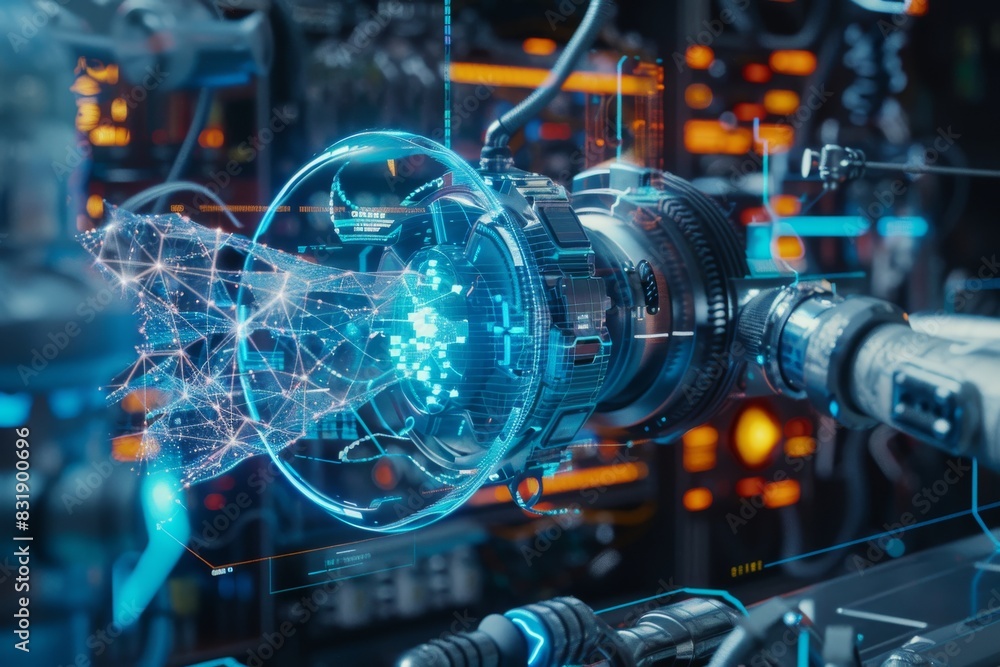 Teleported Create a futuristic sci-fi scene with a quantum teleportation device in ...
