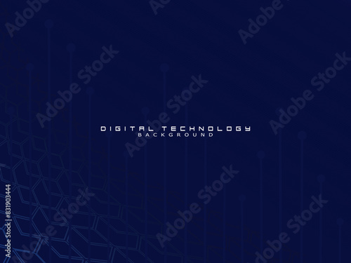 Futuristic blue background digital technology, cyber nano information, abstract communication, future technology data innovation, internet network speed connection.