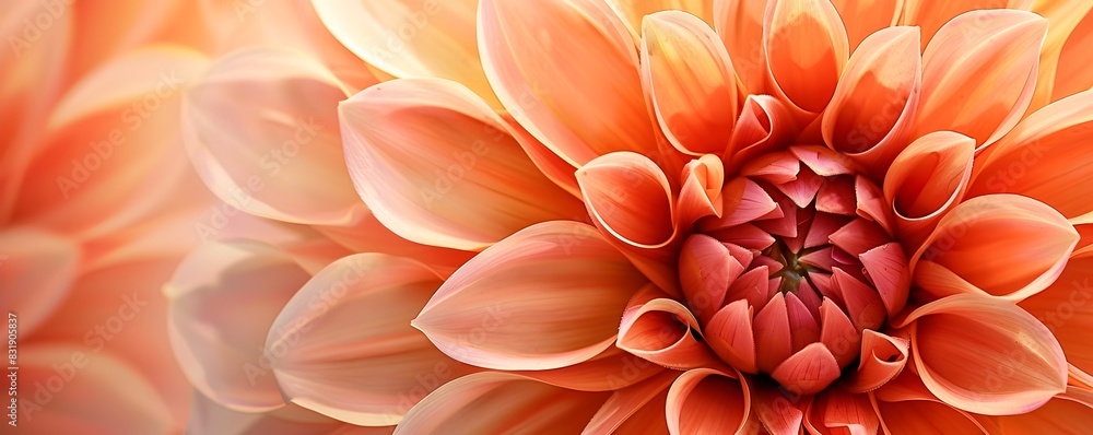 Captivating Dahlia Bloom with Soft Sunlit Petal Patterns in Serene Setting