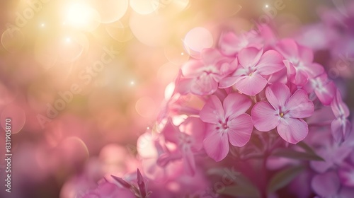 Soft Sunlit Phlox Flower wi...