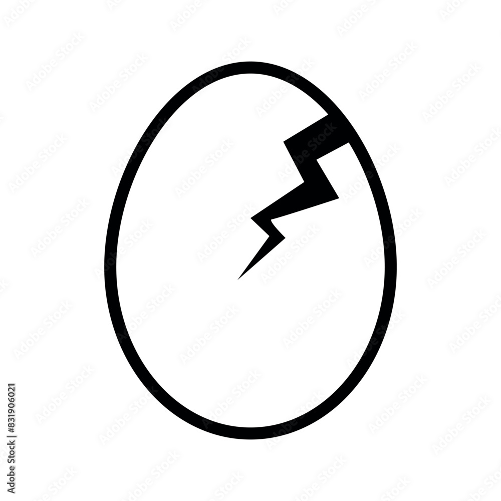 Egg and cracked egg Icon Egg and cracked egg Icon