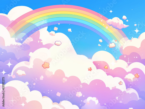 Rainbow above the clouds