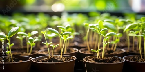 Time-lapse footage of baby plants sprouting and flourishing in a nursery greenhouse. Concept Timelapse Photography, Growth Process, Plant Nurture, Nursery Greenhouse, Nature Development